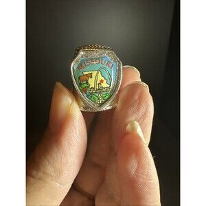 Souvenir Thimble; Metal; Missouri